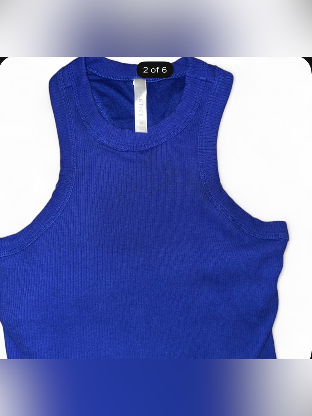 Fabletics Cobalt Ribbed Tank Top - Picture 2 of 6